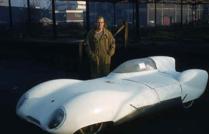 Ken and Lotus at the dock. The white sticker on the canopy is the address label.