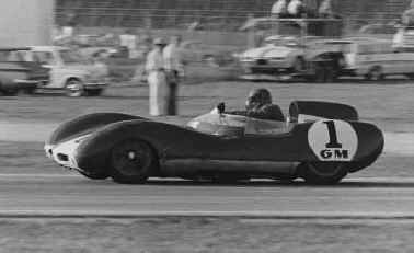 Bill Story powers his 17 around Daytona Speedway.